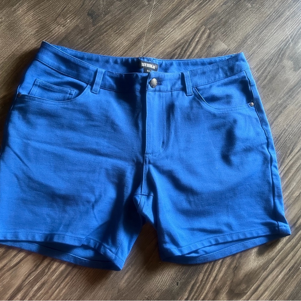 St33le Blue Shorts size 32. Steele Brand. - Picture 3 of 5